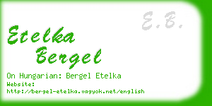 etelka bergel business card